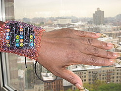 Knitted Condom Amulet Wire Bracelet
