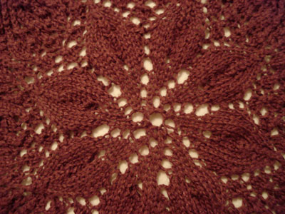 Knitted Lace Purple Bamboo Bruges Book Detail (Center)